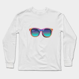 Neon Rainbow Sunglasses - Vibrant Fashion Accessory Design No. 889 Long Sleeve T-Shirt